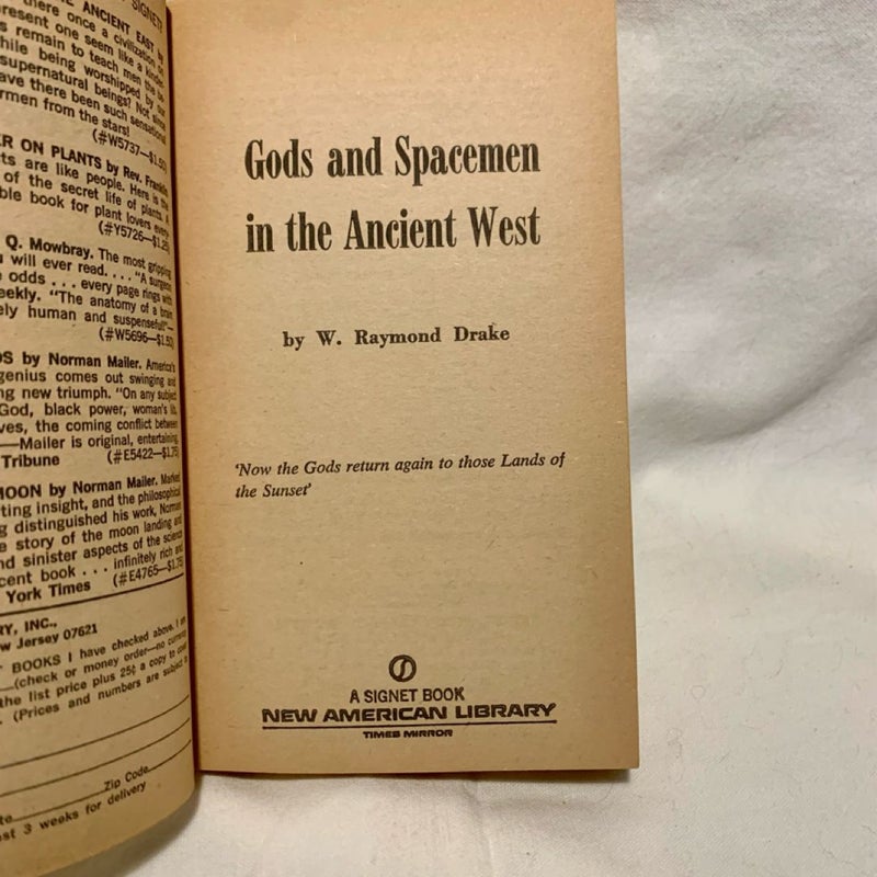 Gods and Spacemen in the Ancient West (1st ed./1st printing)