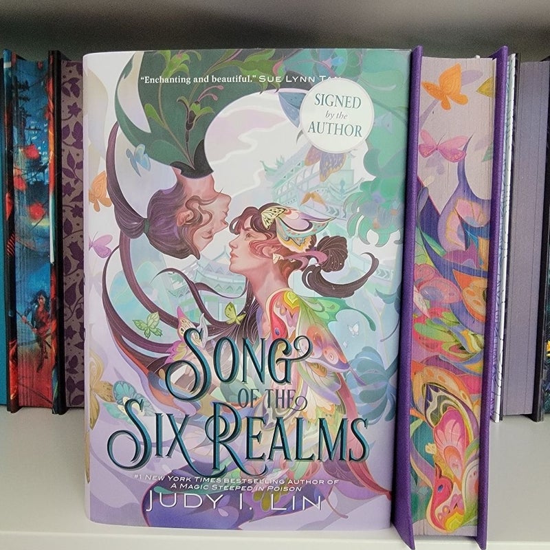Signed Waterstones Song of the Six Realms with extra book plate and preorder print