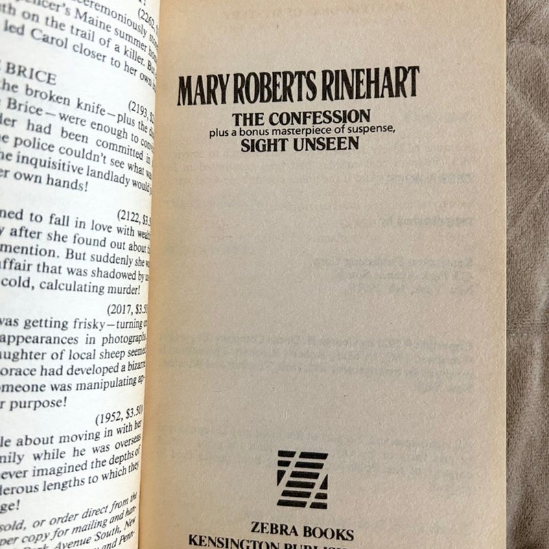The Confession; Sight Unseen  1014