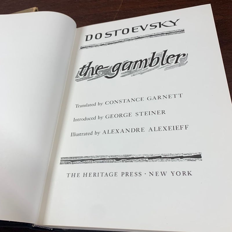 Notes from Underground & The Gambler -Dostoevsky- Heritage Press w/Slipcase 1967