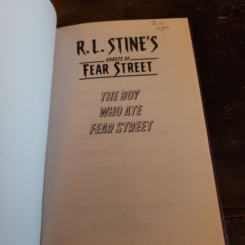 R.L. Stine's Ghosts of Fear Street The Boy Who.Ate Fear Street 