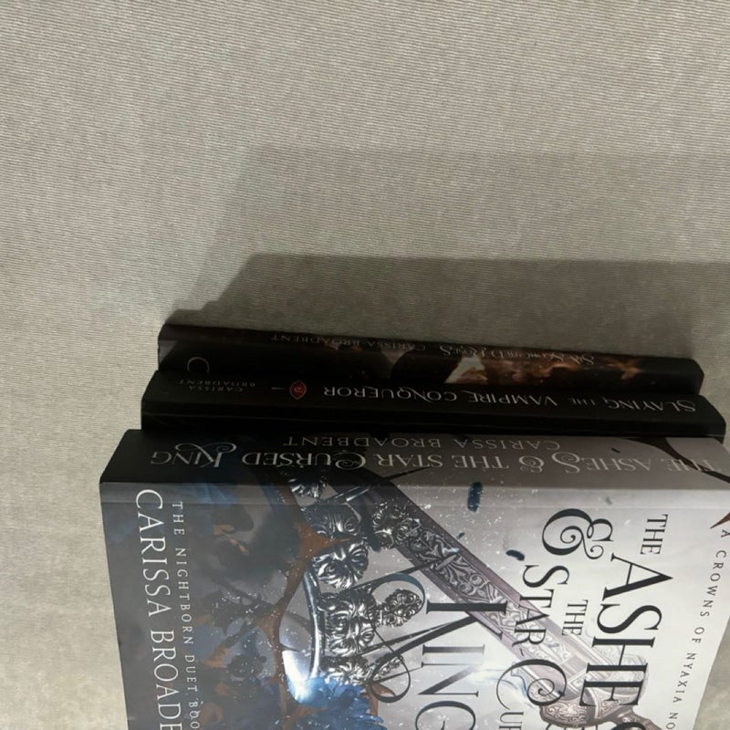 INDIE paperback lot (ashes and the star cursed king, six scorched roses, slaying the vampire conqueror)  