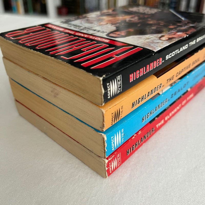 Highlander paperback books TV tie-in edition