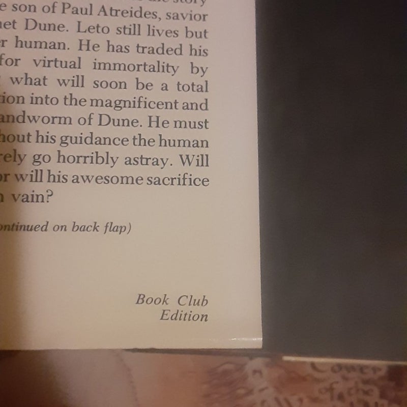 God Emperor of Dune by Frank Herbert hardcover book club edition