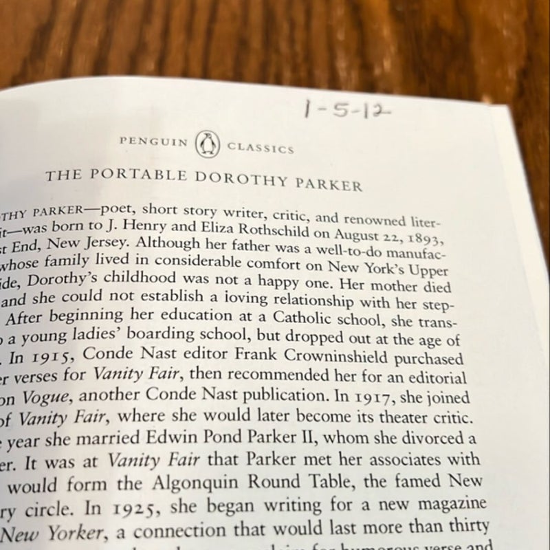 The Portable Dorothy Parker