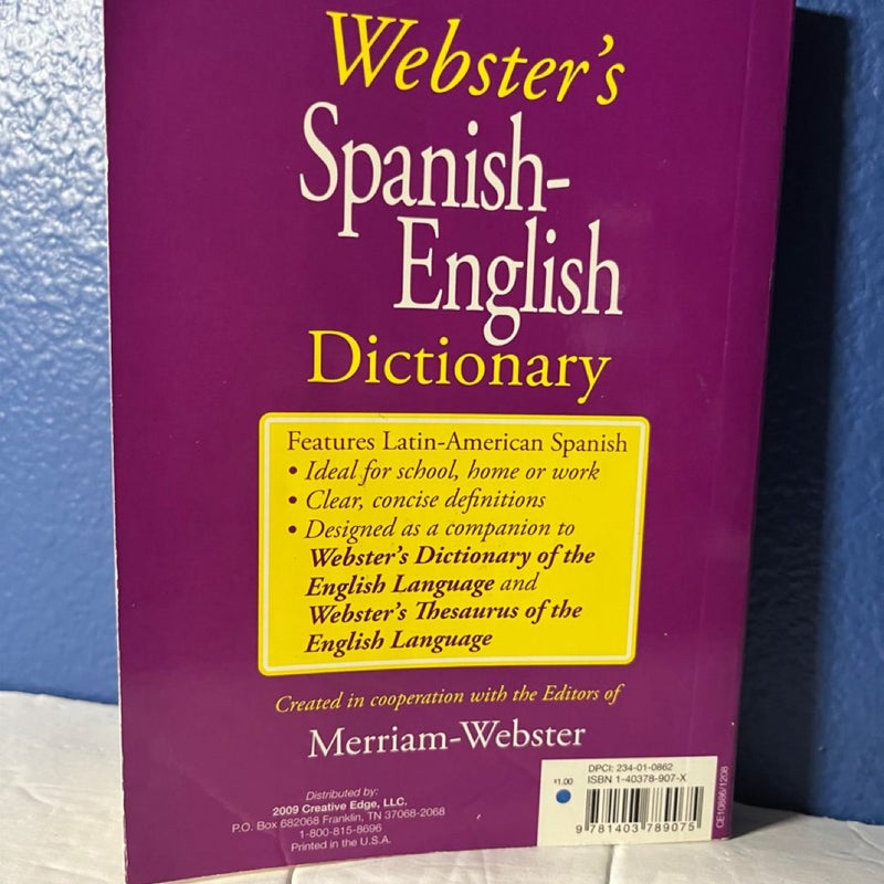 Webster's Spanish-English Dictionary [Features Latin-American Spanish]