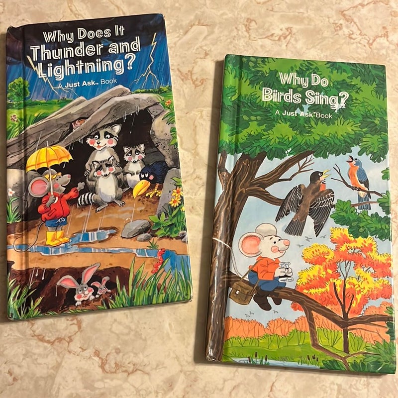Bundle of 2 vintage “Just Ask” Weekly Reader books 