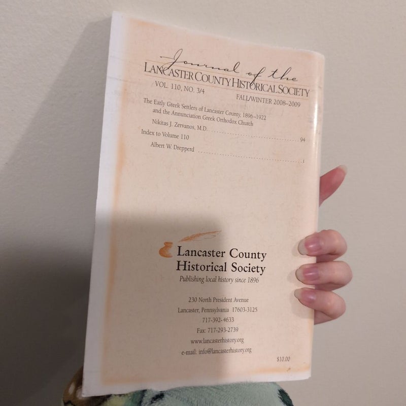 Lancaster county historical society journal 