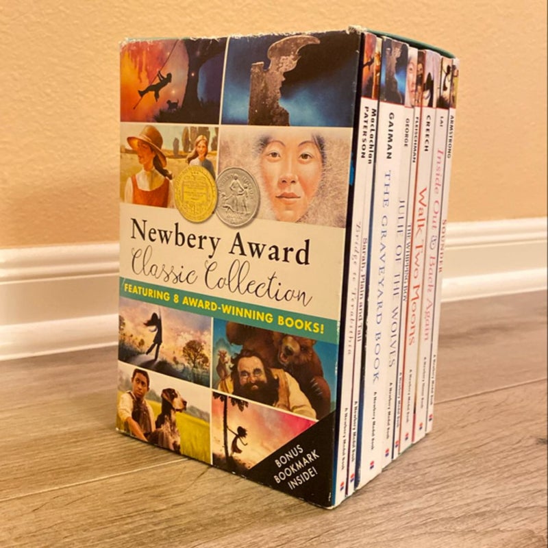 Newbery Award Classic 8 Book Collection (Bridge to Terabithia, Sarah Plain and Tall, The Graveyard Book, Julie of the Wolves, The Whipping Boy, Walk Two Moons, Inside Out & Back Again, Sounder)