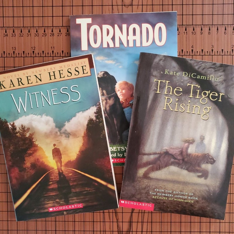 "Witness", "The Tiger Rising" and "Tornado"