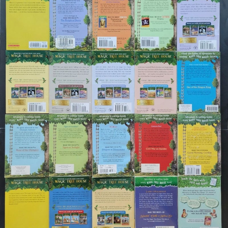 MAGIC TREE HOUSE MERLIN MISSION FACT TRACKER HUGE LOT OF 20 BOOKS WITH STICKERS