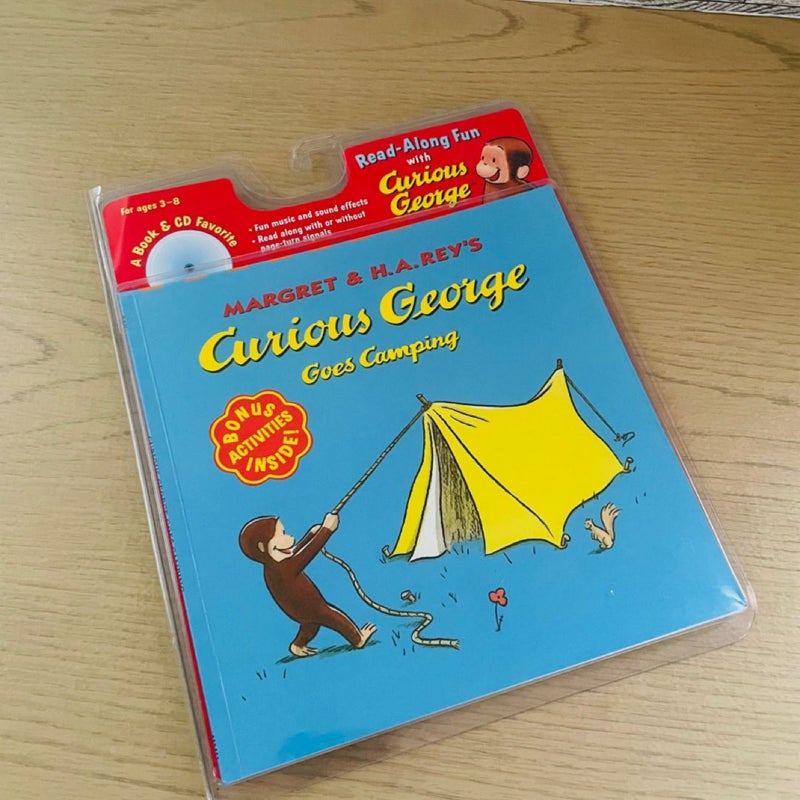 Curious George Goes Camping-Book & CD