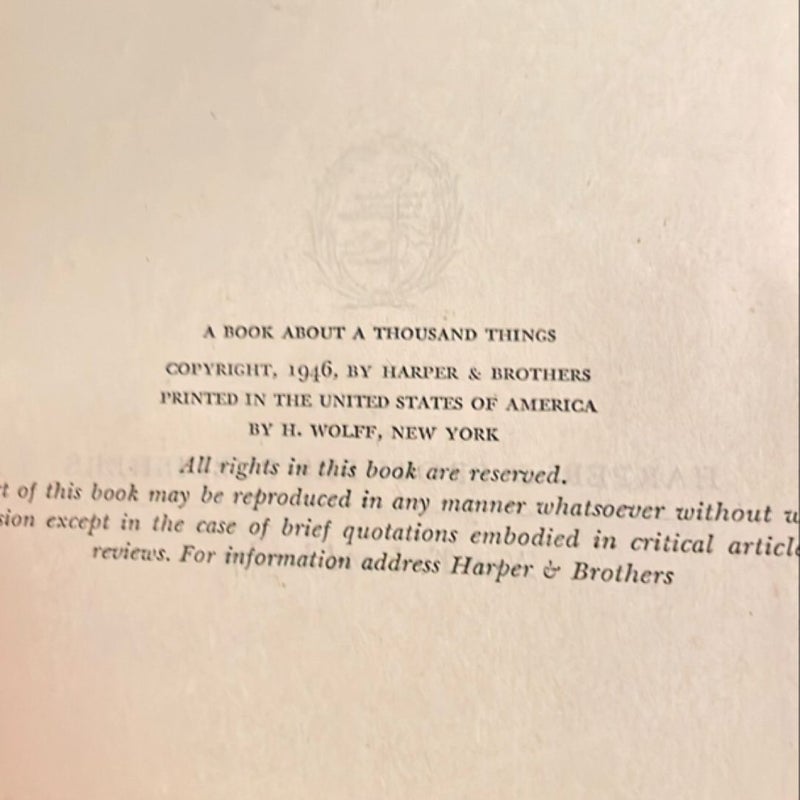 A Book About a Thousand Things (1946)