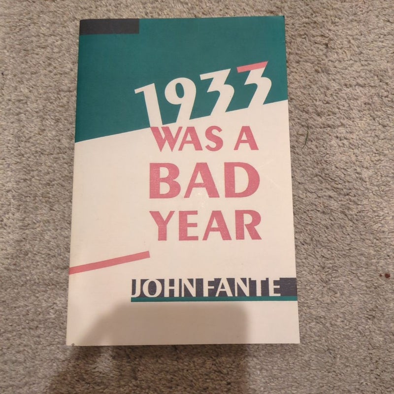 1933 Was a Bad Year