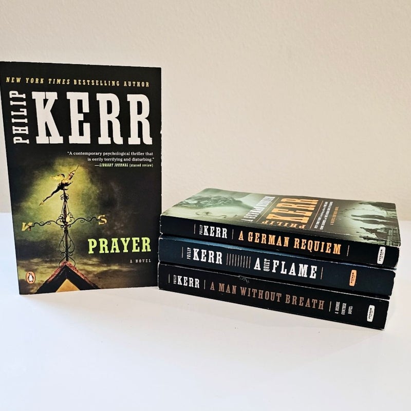 Prayer, German Requiem, Flame, Man Without a Breath Book Set by Philip Kerr