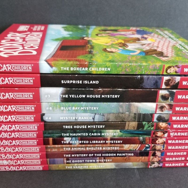 LOT OF 12 THE BOXCAR CHILDREN MYSTERY BOOKS #1-6 & 20-24 CHANDLER WARNER