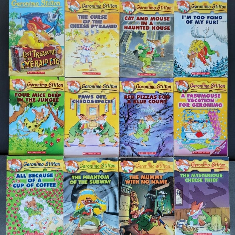 GERONIMO STILTON THEA STILTON DETECTIVE LOT OF 12 BOOKS SCHOLASTIC PAPERBACK 1ST EDITIONS