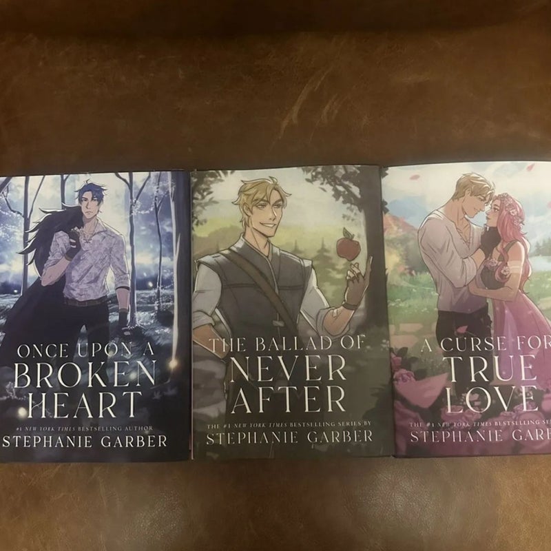 Once upon a broken heart series signed with preorder special dust jackets
