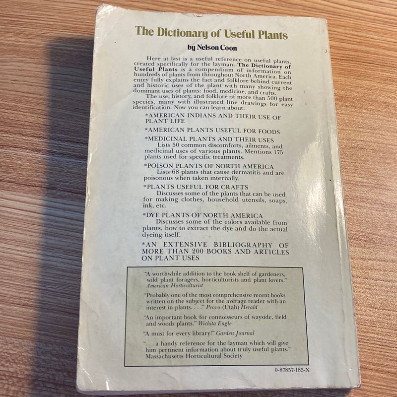 Vintage 1974 The Dictionary of Useful Plants