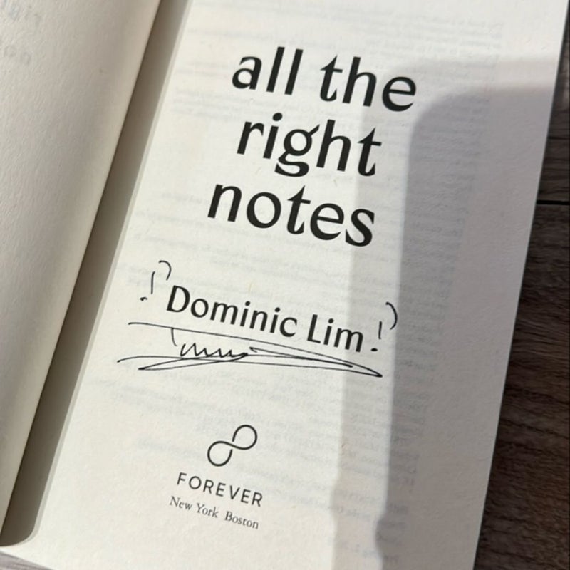 All the Right Notes (SIGNED)