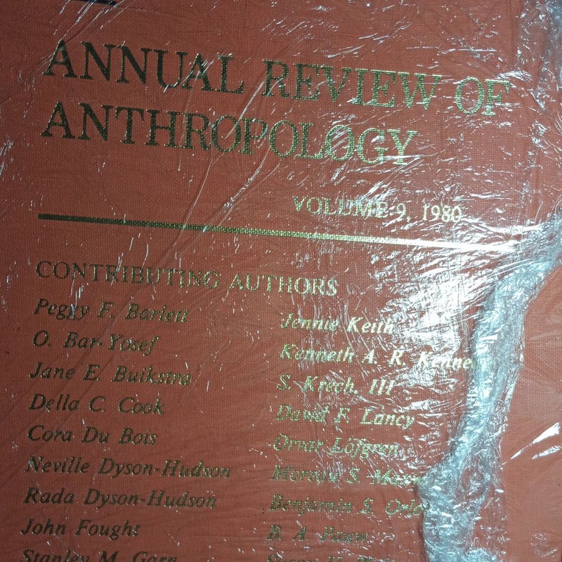 Annual Review of Anthropology (First Edition)