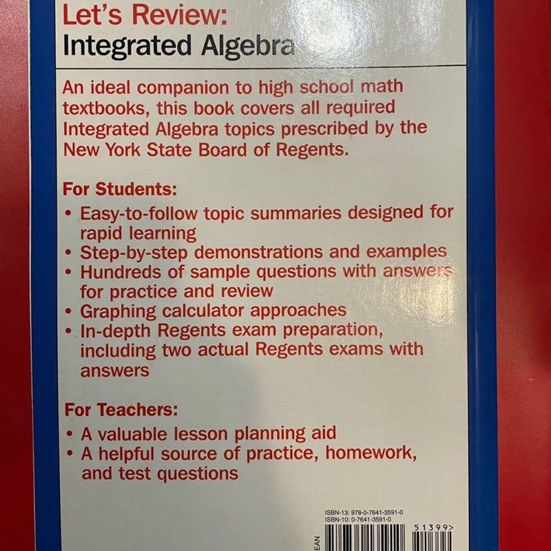 Let's Review: Integrated Algebra