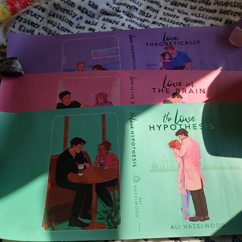 Ali Hazelwood Illumicrate special dust jackets
