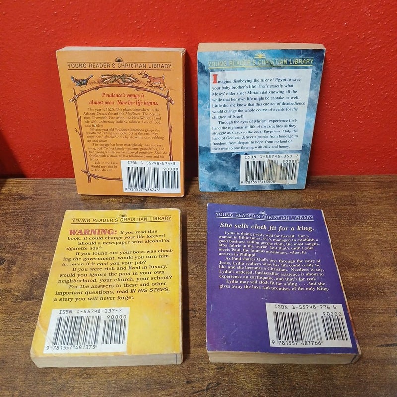 Lot of 4 Young Reader's Christian Library Mini Books, Miriam, Prudence, Lydia