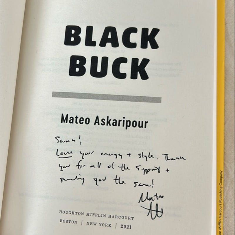 Black Buck: SIGNED BY AUTHOR