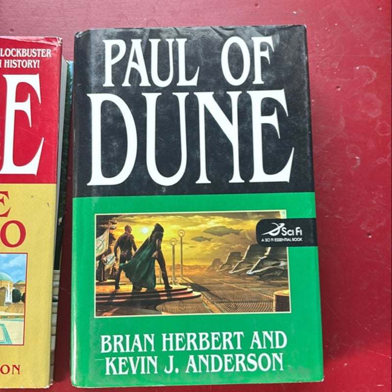 3 Hardcover Dune Books: House Corrino House Harkonnen Paul of Dune