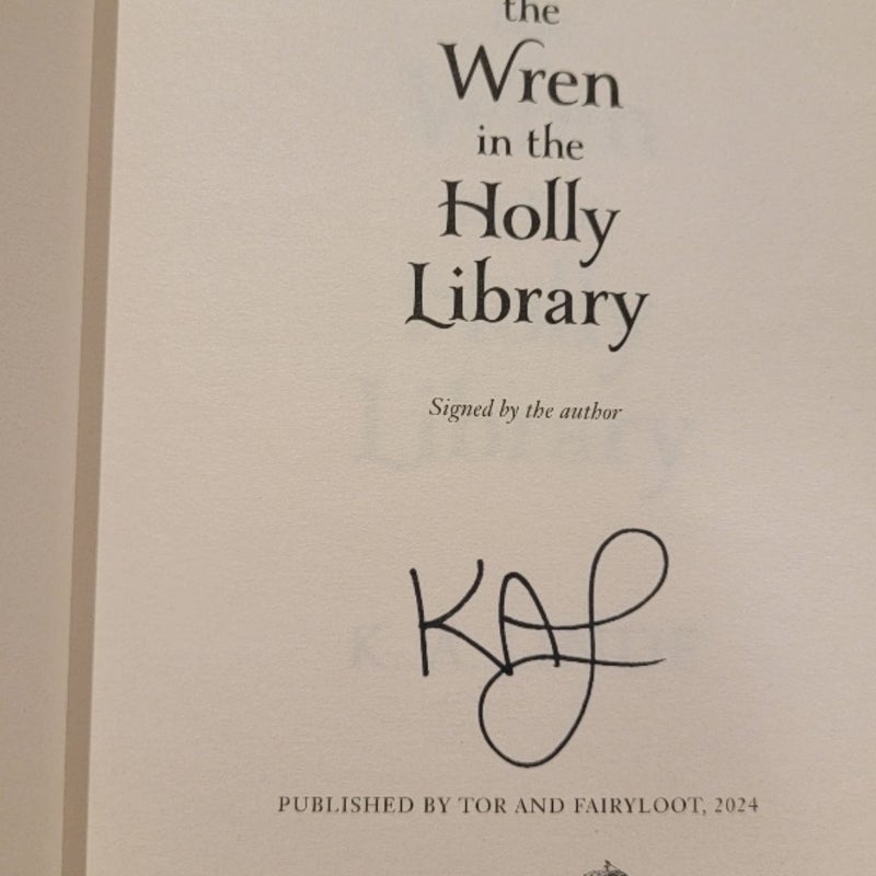 Wren in the Holly Library 
