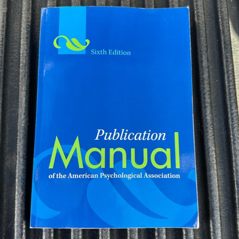 Publication Manual of the American Psychological Association