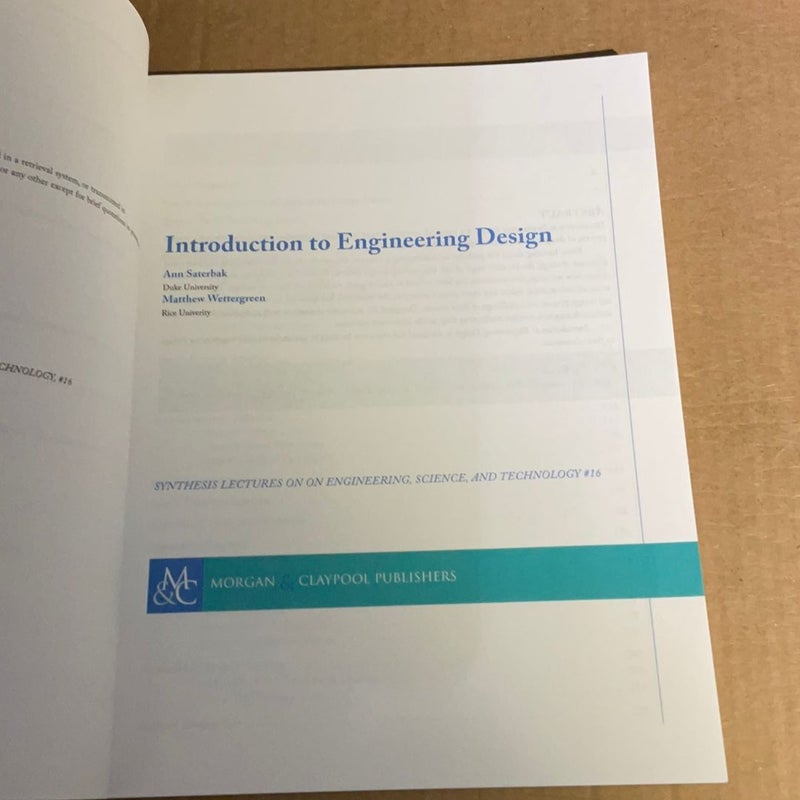 Introduction to Engineering Design Workbook