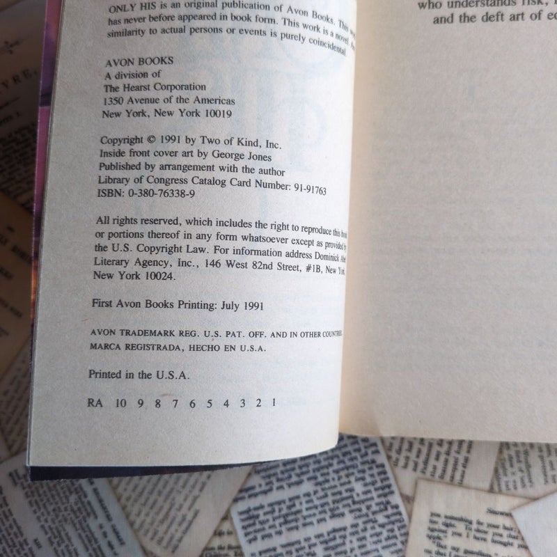 Only His (First Edition, Stepback Cover)