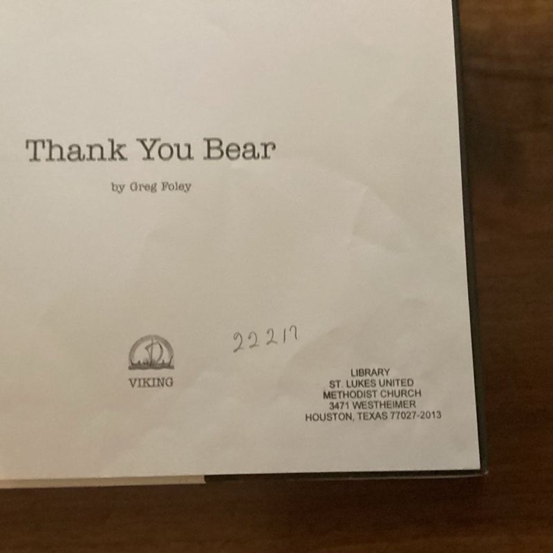 Thank You Bear