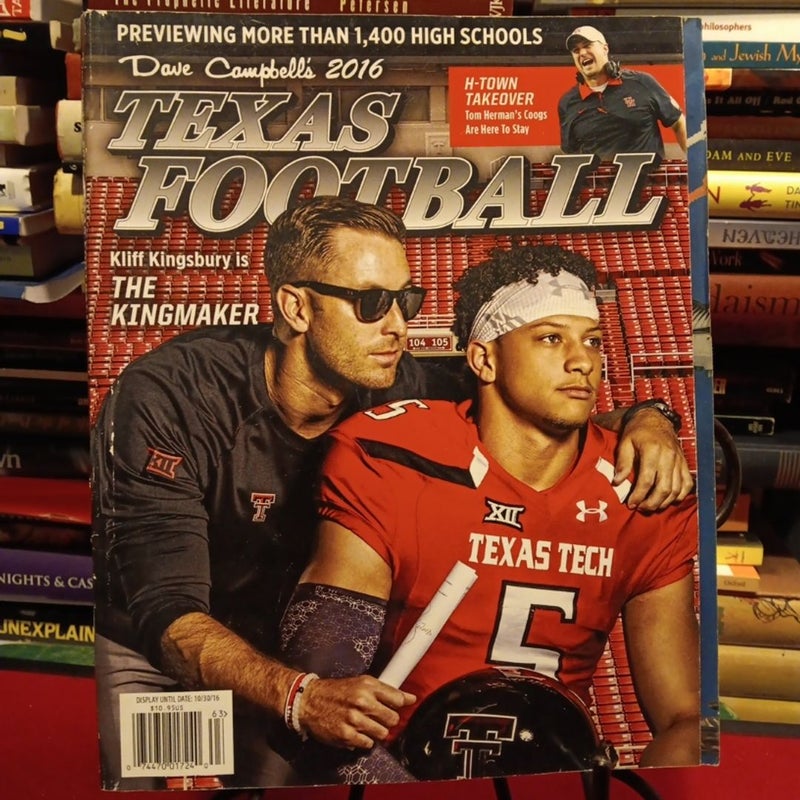 Rare: Patrick Mahomes 2016 Texas Football cover Magazine