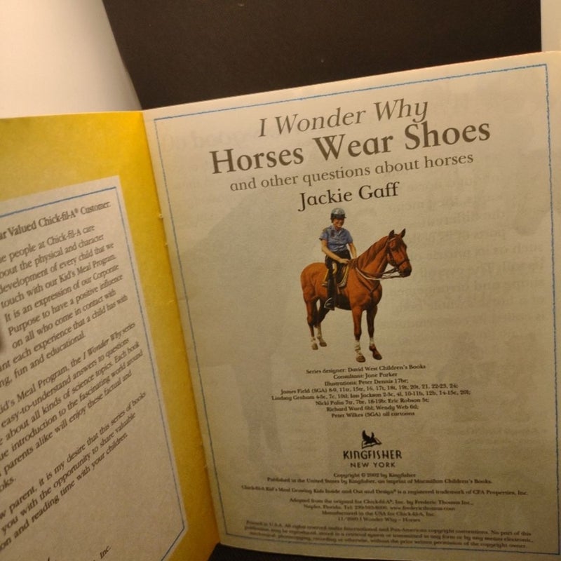 I Wonder Why Horses Wear Shoes