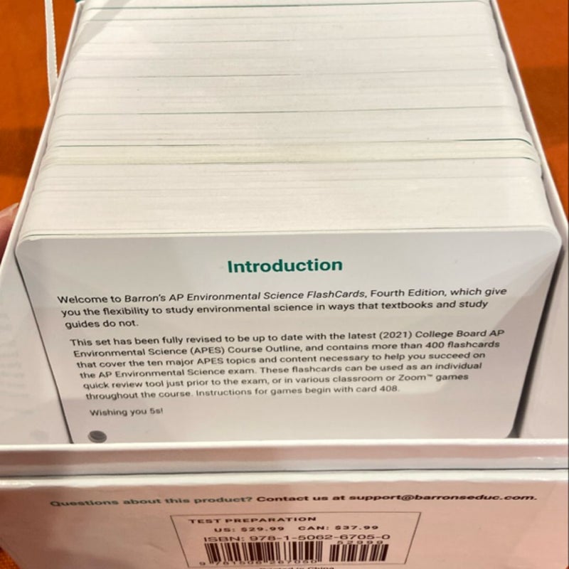 AP Environmental Science Flashcards, Fourth Edition: up-To-Date Review + Sorting Ring for Custom Study