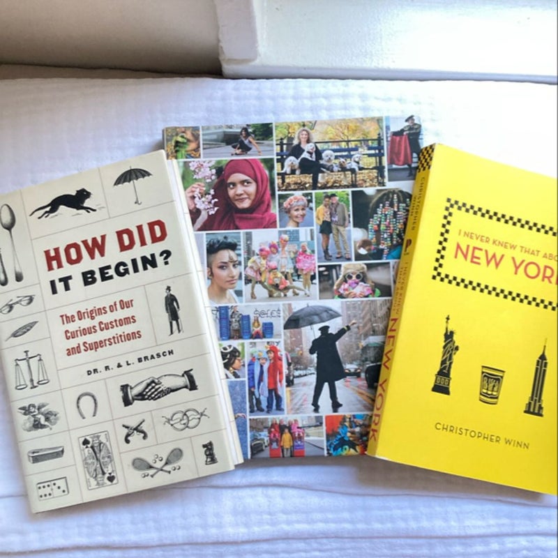 Coffee Table Books Bundle: I Never Knew That about New York, Humans of New York, How Did It Begin