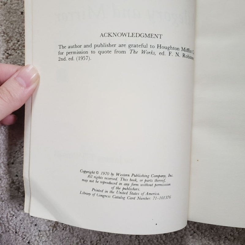 Allegory and Mirror: Tradition and Structure in Middle English Literature (This Edition, 1970)