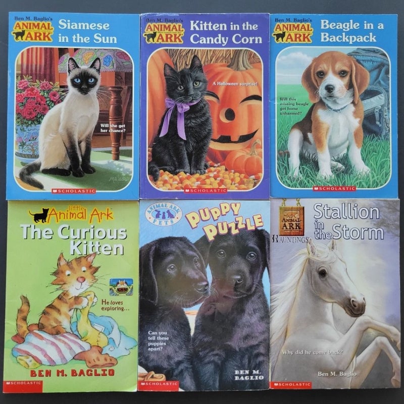 ANIMAL ARK BOOKS LOT OF 14 BEN M. BAGLIO PET DOG CATS HORSE PONY PUZZLE HAUTINGS