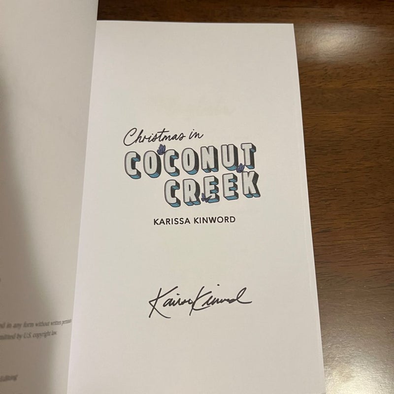 Christmas in Coconut Creek Probably Smut signed edition