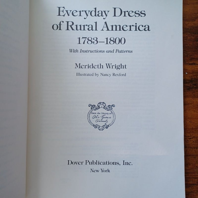 Everyday Dress of Rural America, 1783-1800