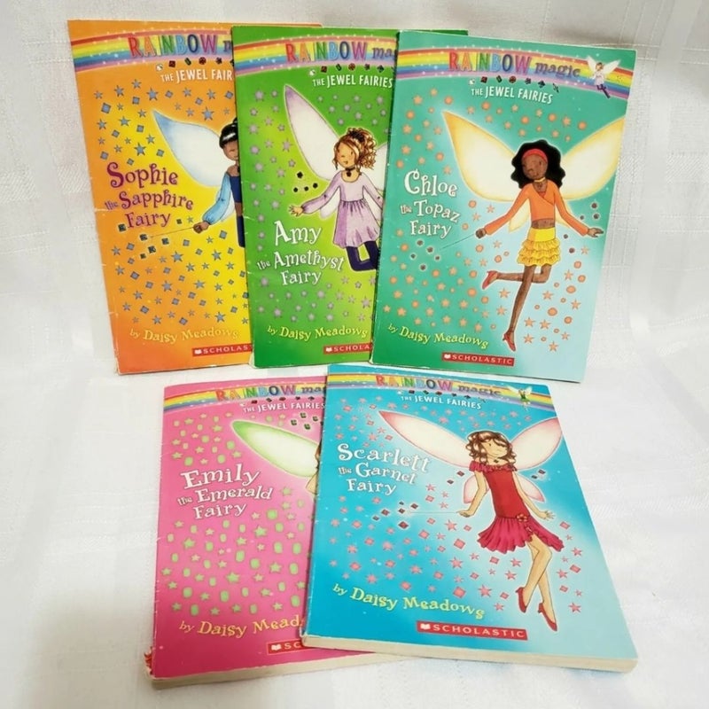 Rainbow Magic Jewel Fairies Book Lot Of 5