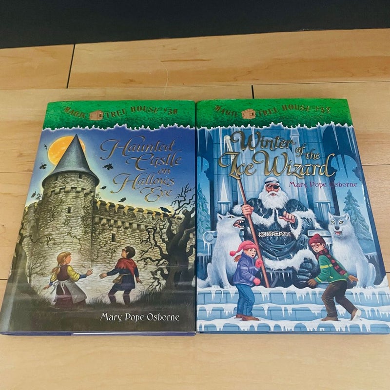 Magic Tree House Bundle (Merlin Mission)Lot of 4; Haunted Castle on Hallows Eve (30), Winter of the Ice Wizard (32), Dogs in the Dead of Night (46), Perfect Time for Pandas (48)