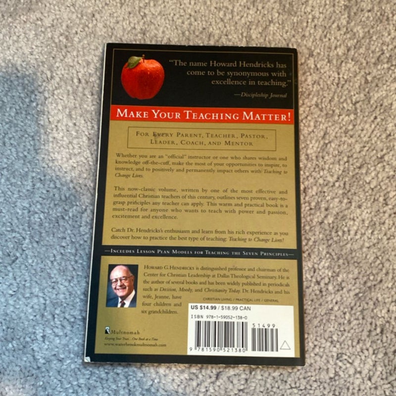 Teaching to Change Lives