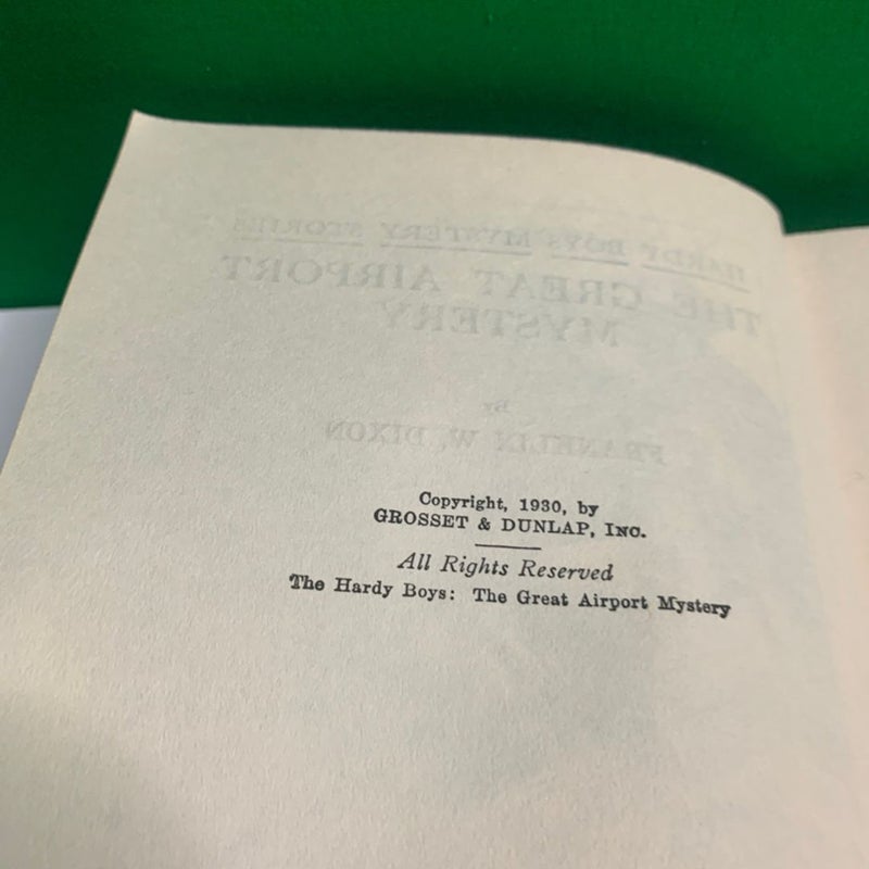 Hardy Boys Mystery Stories THE GREAT AIRPORT MYSTERY by Franklin W. Dixon 1930 