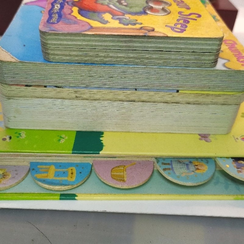 Bear & Animal Friends Board Book Lot of 5 - Goldilocks, Babar, Dinosaur, More!