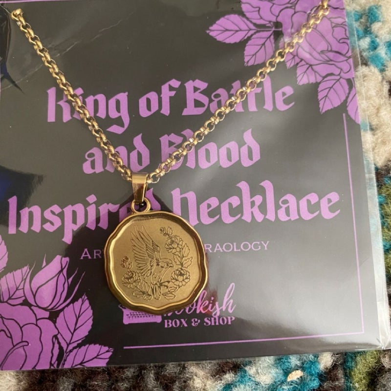 Kind of Battle and Blood inspired necklace Bookishbox Exclusive 