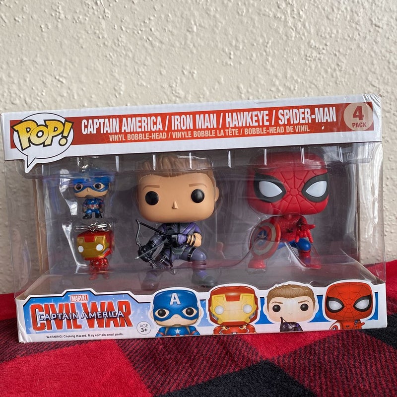 Captain America Civil War Pop Figures (Set of 4)